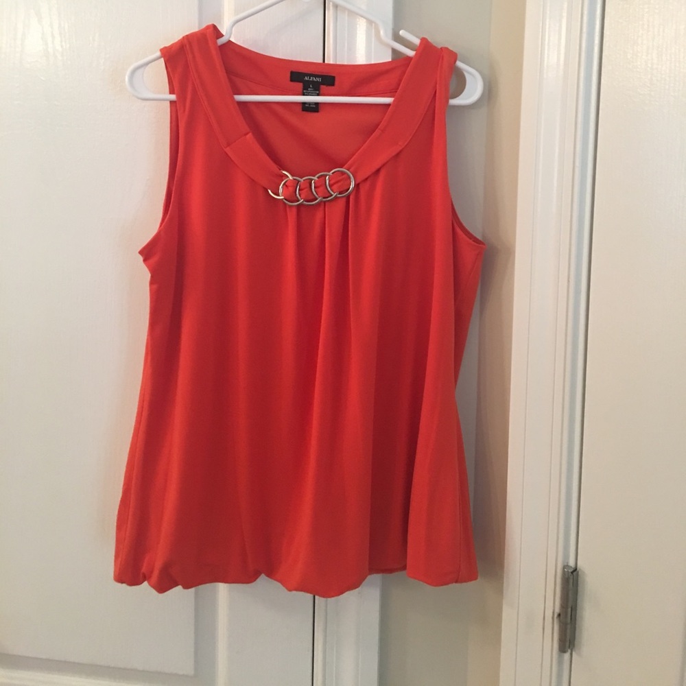 Orange dressy tank
